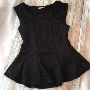 Black Peplum Top